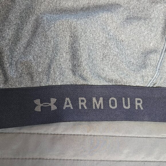 Under Armour Crossback Mid Sports Bra - XL Grey/Black - Picture 3 of 4